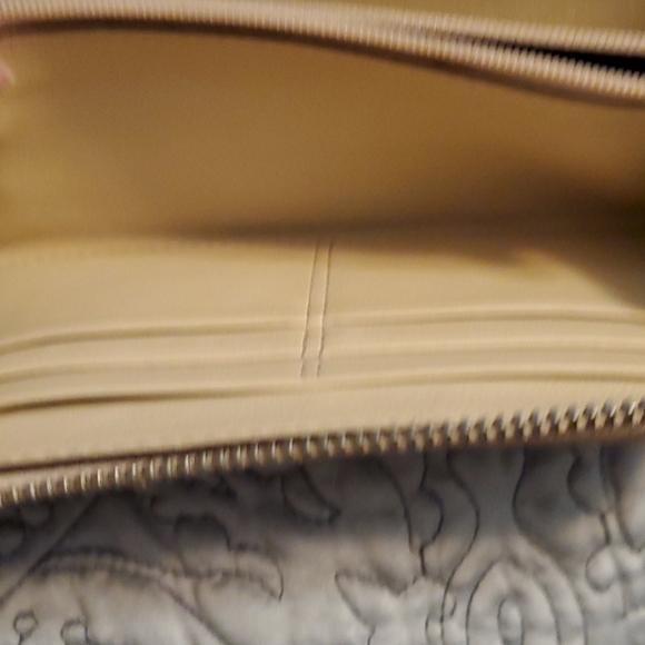 Cream Colored Tan Coach Zippered Wallet - Picture 6 of 11